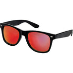 Blake Polarised Wayfarer Sunglasses (Unisex) - Black Red